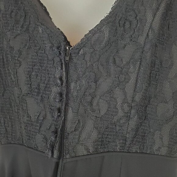 Disney Fairy Tale Weddings Dress Small‎ Formal Alfred Angelo Black Lace Chiffon - Picture 10 of 10